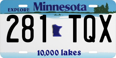 MN license plate 281TQX