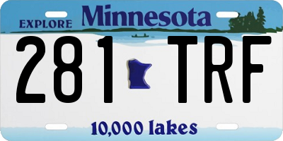 MN license plate 281TRF