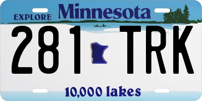 MN license plate 281TRK