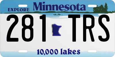 MN license plate 281TRS