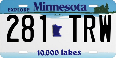 MN license plate 281TRW