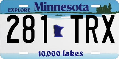 MN license plate 281TRX