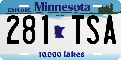 MN license plate 281TSA