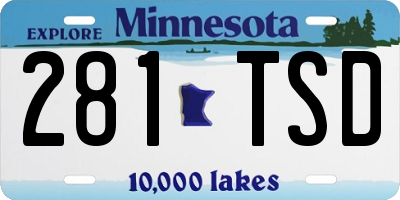 MN license plate 281TSD
