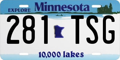 MN license plate 281TSG