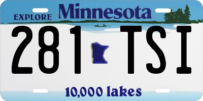 MN license plate 281TSI
