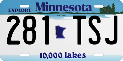 MN license plate 281TSJ