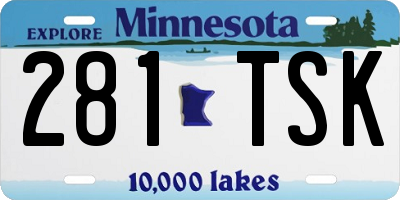 MN license plate 281TSK