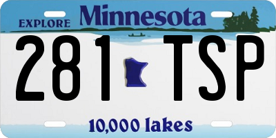 MN license plate 281TSP