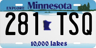 MN license plate 281TSQ