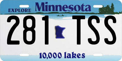 MN license plate 281TSS