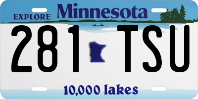 MN license plate 281TSU