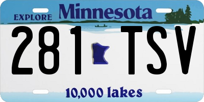 MN license plate 281TSV