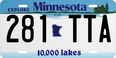 MN license plate 281TTA