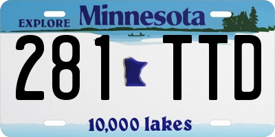 MN license plate 281TTD