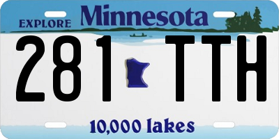 MN license plate 281TTH