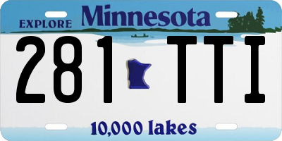 MN license plate 281TTI