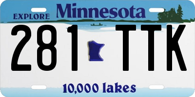 MN license plate 281TTK