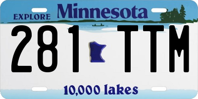 MN license plate 281TTM