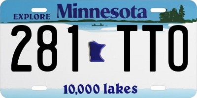 MN license plate 281TTO