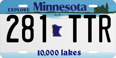 MN license plate 281TTR