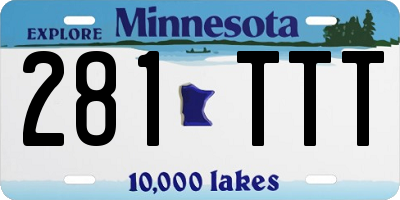 MN license plate 281TTT