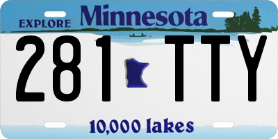 MN license plate 281TTY