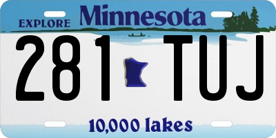 MN license plate 281TUJ