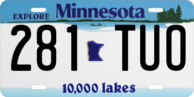 MN license plate 281TUO