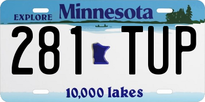 MN license plate 281TUP
