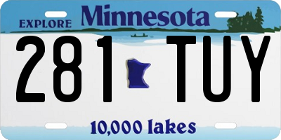 MN license plate 281TUY
