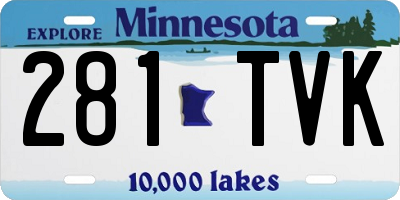 MN license plate 281TVK