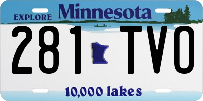 MN license plate 281TVO