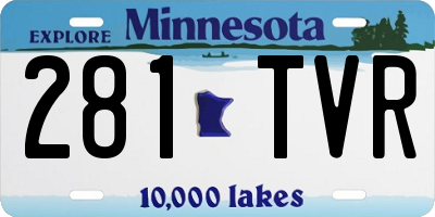 MN license plate 281TVR