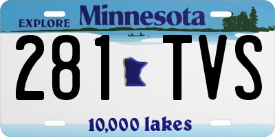 MN license plate 281TVS