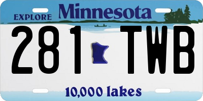 MN license plate 281TWB