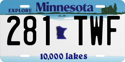 MN license plate 281TWF