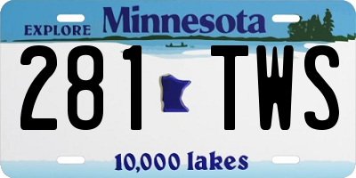 MN license plate 281TWS