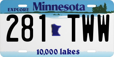 MN license plate 281TWW
