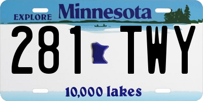 MN license plate 281TWY