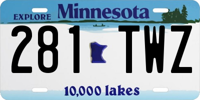 MN license plate 281TWZ