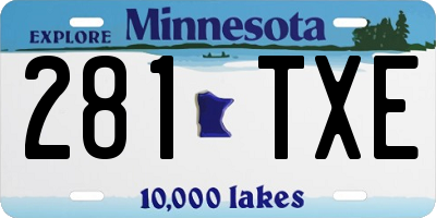 MN license plate 281TXE
