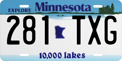 MN license plate 281TXG