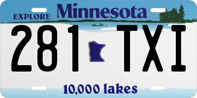 MN license plate 281TXI