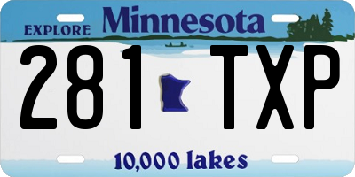 MN license plate 281TXP