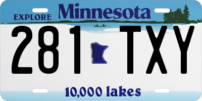 MN license plate 281TXY