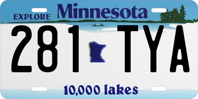 MN license plate 281TYA