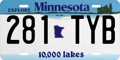 MN license plate 281TYB