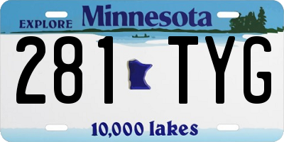 MN license plate 281TYG