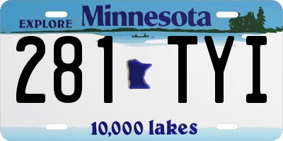MN license plate 281TYI